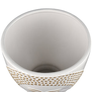 Atlas Bette Vase - Modern Sculptural Earthenware Decor with Abstract Female Face, Textured Halo Design AC11100-01
