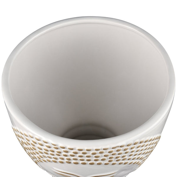 Atlas Bette Vase - Modern Sculptural Earthenware Decor with Abstract Female Face, Textured Halo Design AC11100-01