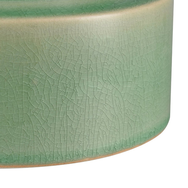 Atlas Bobby Earthenware Vase - Sculptural Green Charm for Unique Home Décor and Artful Display Medium AC11106-01