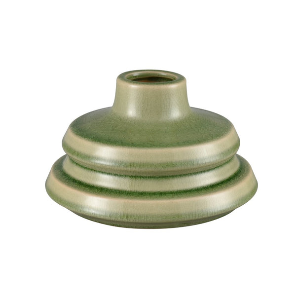 Atlas Bobby Earthenware Vase - Sculptural Green Charm for Unique Home Décor and Artful Display Small AC11107-01