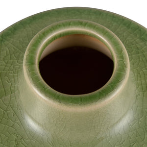 Atlas Bobby Earthenware Vase - Sculptural Green Charm for Unique Home Décor and Artful Display Small AC11107-01