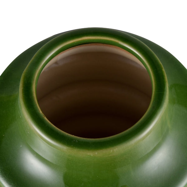 Atlas Bobby Earthenware Vase - Sculptural Green Charm for Unique Home Décor and Artful Display Tall AC11108-01