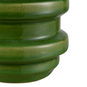 Atlas Bobby Earthenware Vase - Sculptural Green Charm for Unique Home Décor and Artful Display Tall AC11108-01
