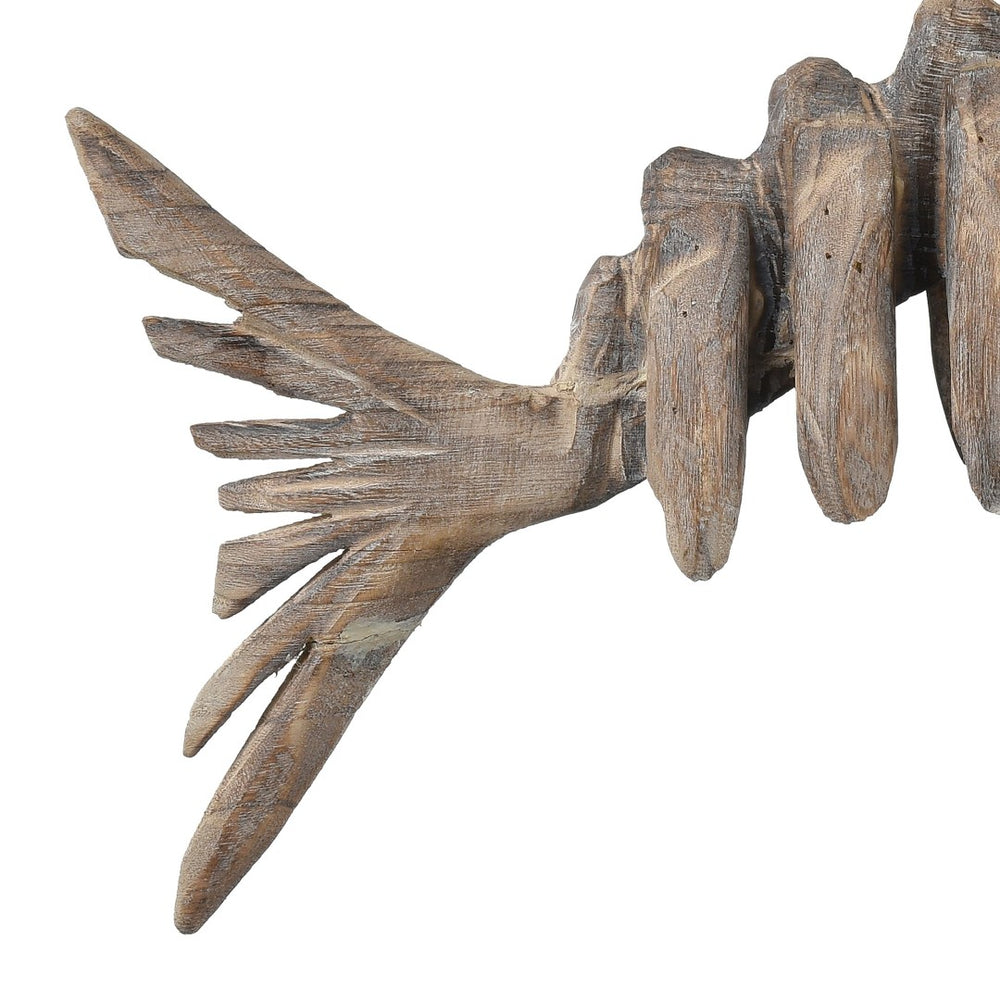 Atlas Bone Coastal Decorative Fish Ornament - Weathered Wooden Nautical Accent for Beach-Inspired Homes AC11109-01
