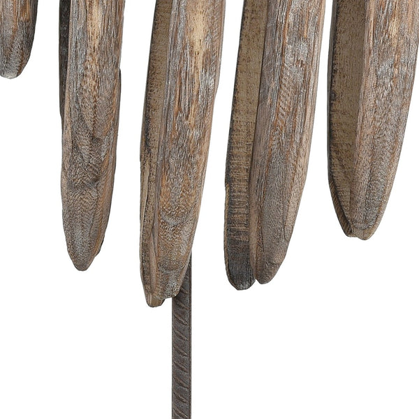 Atlas Bone Coastal Decorative Fish Ornament - Weathered Wooden Nautical Accent for Beach-Inspired Homes AC11109-01