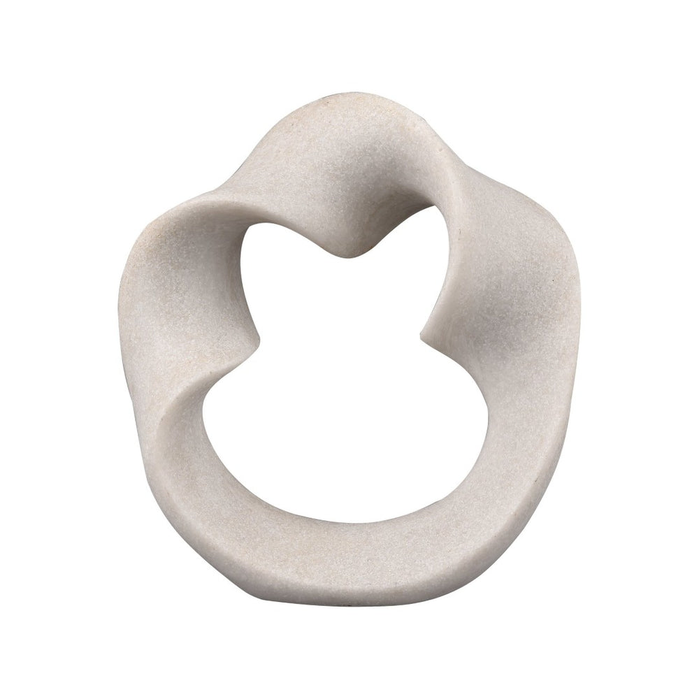 Atlas Bonnie Object - Sculptural Alabaster Accent with Twisting Resin Ribbon for Modern Interiors AC11112-01