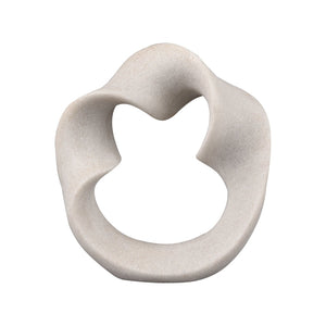 Atlas Bonnie Object - Sculptural Alabaster Accent with Twisting Resin Ribbon for Modern Interiors AC11112-01