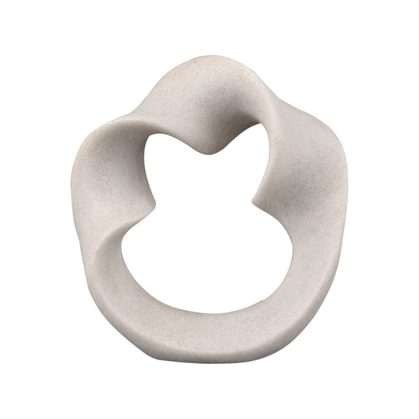 Atlas Bonnie Object - Sculptural Alabaster Accent with Twisting Resin Ribbon for Modern Interiors AC11112-01