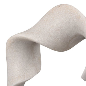 Atlas Bonnie Object - Sculptural Alabaster Accent with Twisting Resin Ribbon for Modern Interiors AC11112-01