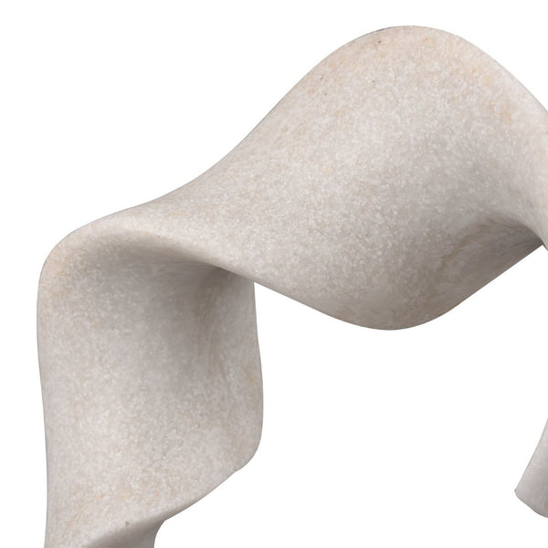 Atlas Bonnie Object - Sculptural Alabaster Accent with Twisting Resin Ribbon for Modern Interiors AC11112-01