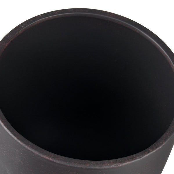 Atlas Booth Vase - Sculptural Matte Black Earthenware for Modern Decor, Perfect for Flowers & Accents AC11114-02