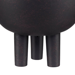 Atlas Booth Vase - Sculptural Matte Black Earthenware for Modern Decor, Perfect for Flowers & Accents AC11114-02