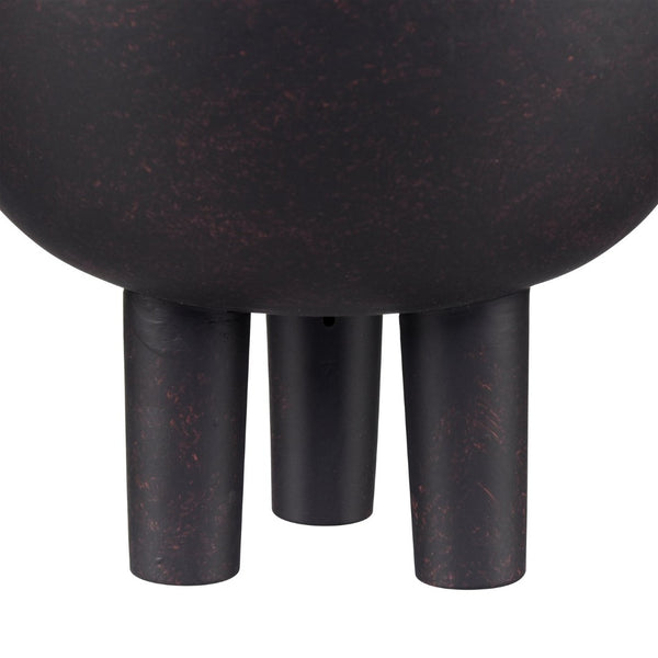Atlas Booth Vase - Sculptural Matte Black Earthenware for Modern Decor, Perfect for Flowers & Accents AC11114-02