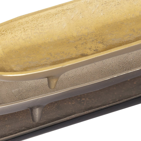 Atlas Bosco Tray Set – 3 Elegant Metal Trays in Bronze, Nickel, Brass for Stylish Home Decor and Organization AC11115-01S