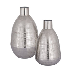 Atlas Bourne Vase - Polished Silver Accent for Modern Décor, Perfect for Stylish Arrangements & Interiors Small AC11116-01