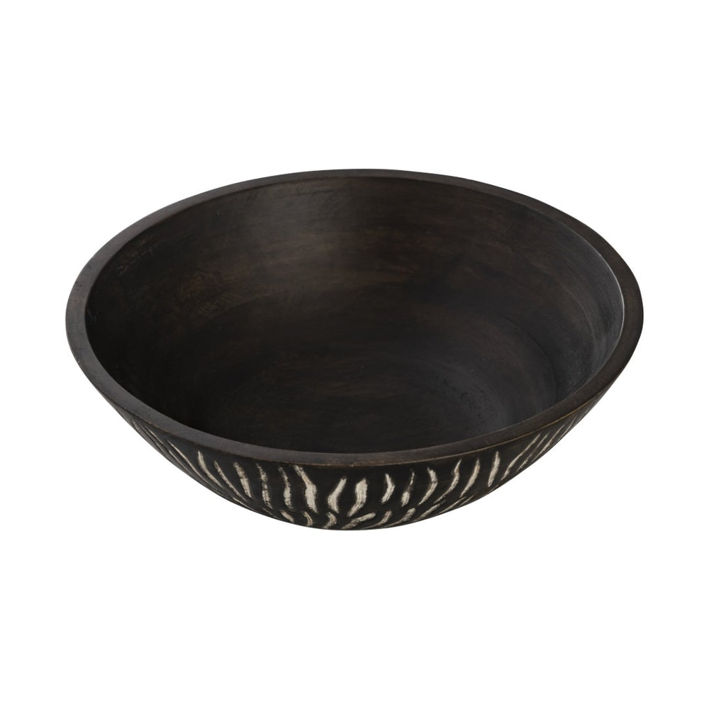 Atlas Bradford Bowl - Handcrafted Mango Wood Centerpiece with Rustic Charm for Modern and Eclectic Decor AC11119-01