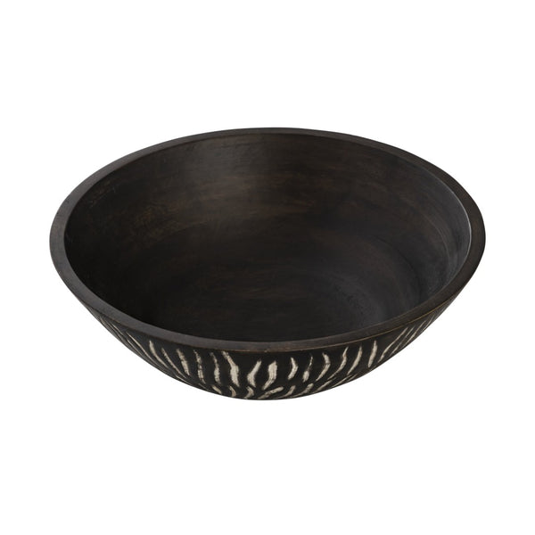 Atlas Bradford Bowl - Handcrafted Mango Wood Centerpiece with Rustic Charm for Modern and Eclectic Decor AC11119-01