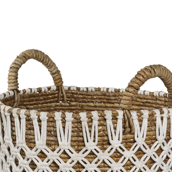 Atlas Bradley Banana Leaf Basket Set of 3 - Handwoven Storage Baskets for Stylish Home Organization AC11120-01S