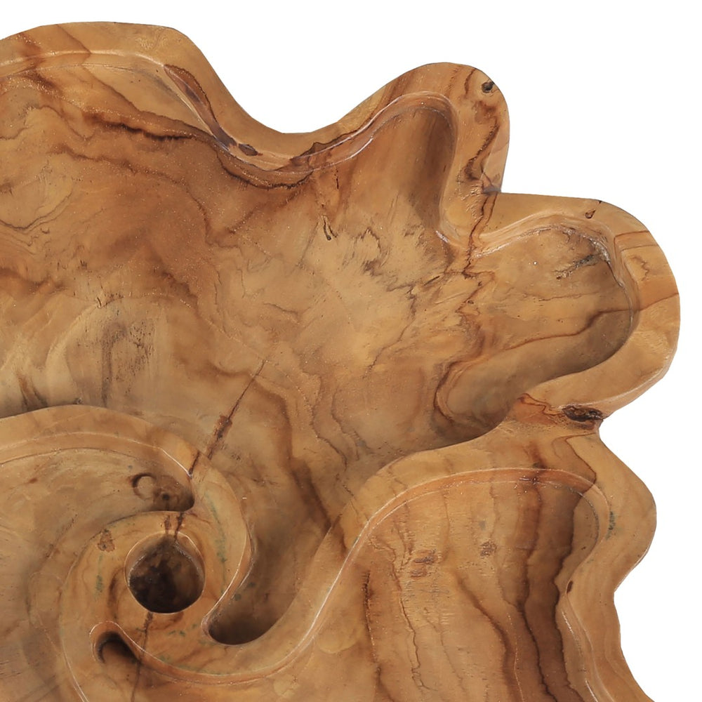Atlas Brantley Bowl - Oversized Natural Wood Decorative Piece with Three Compartments for Stylish Organization AC11122-01