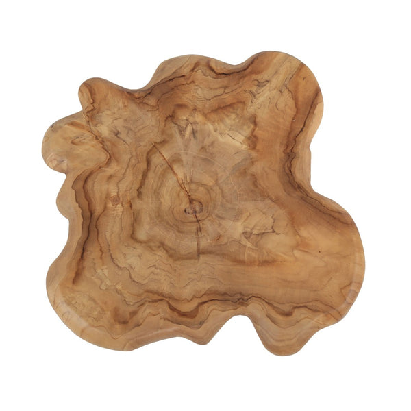 Atlas Brantley Bowl - Oversized Natural Wood Decorative Piece with Three Compartments for Stylish Organization AC11122-01