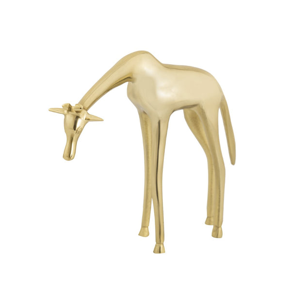 Atlas Brass Giraffe Sculpture - Elegant Decorative Accent for Modern Home Décor, Stylish & Unique Design Small AC11124-01