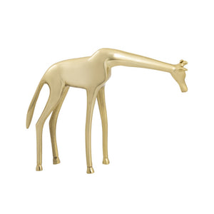 Atlas Brass Giraffe Sculpture - Elegant Decorative Accent for Modern Home Décor, Stylish & Unique Design Small AC11124-01