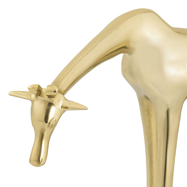 Atlas Brass Giraffe Sculpture - Elegant Decorative Accent for Modern Home Décor, Stylish & Unique Design Small AC11124-01