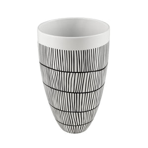 Atlas Brent Vase - Midcentury-Inspired Decorative Accent with Global Graphics for Modern Home Decor AC11130-01