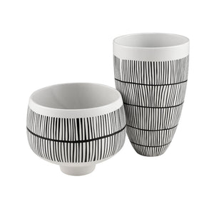 Atlas Brent Vase - Midcentury-Inspired Decorative Accent with Global Graphics for Modern Home Decor AC11130-01