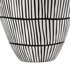Atlas Brent Vase - Midcentury-Inspired Decorative Accent with Global Graphics for Modern Home Decor AC11130-01
