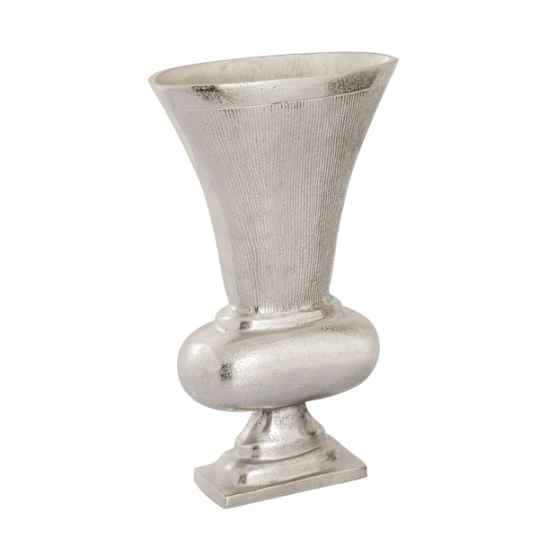 Atlas Brigitte Vase Set of 2 - Elegant Nickel Metal Urn Vases for Floral Arrangements & Home Decor AC11132-01S