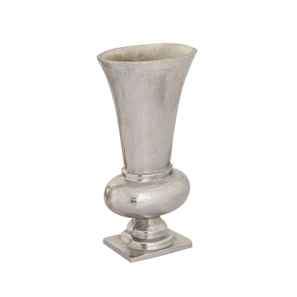 Atlas Brigitte Vase Set of 2 - Elegant Nickel Metal Urn Vases for Floral Arrangements & Home Decor AC11132-01S