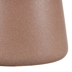 Atlas Brinson Vase - Artisanal Earthenware with Matte Terracotta & Glossy White for Charming Décor Short AC11133-01