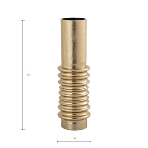 Atlas Bronson Vase - Sculptural Elegance in Aged-Brass Finish for Contemporary Home Decor and Floral Displays Small AC11137-01