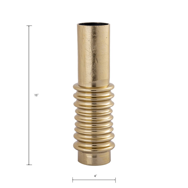 Atlas Bronson Vase - Sculptural Elegance in Aged-Brass Finish for Contemporary Home Decor and Floral Displays Small AC11137-01