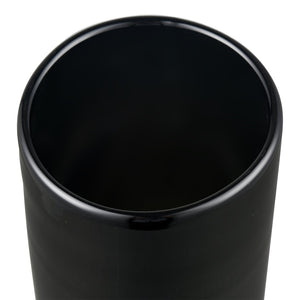 Atlas Brooke Vase - Modern Elegance in Deep Black Glass with Brass Accent for Chic Home Decor Small AC11138-01