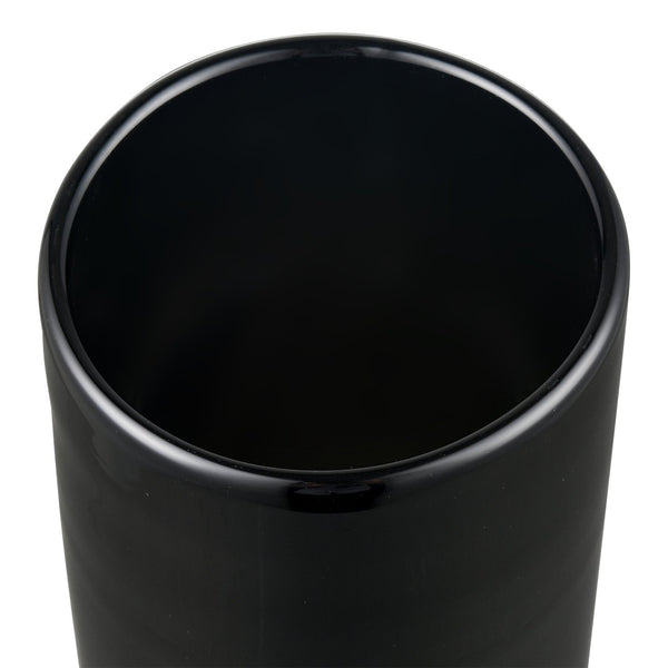 Atlas Brooke Vase - Modern Elegance in Deep Black Glass with Brass Accent for Chic Home Decor Small AC11138-01