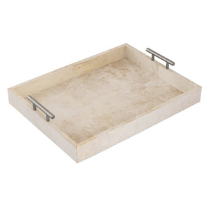 Atlas Burton Tray - Elegant Parchment Accent for Organized Living Rooms, Stylish Serving & Décor Solutions AC11143-01