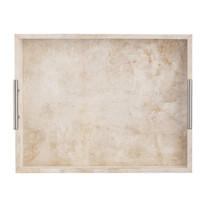 Atlas Burton Tray - Elegant Parchment Accent for Organized Living Rooms, Stylish Serving & Décor Solutions AC11143-01