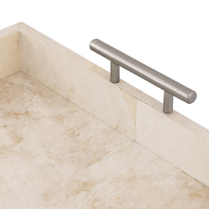 Atlas Burton Tray - Elegant Parchment Accent for Organized Living Rooms, Stylish Serving & Décor Solutions AC11143-01