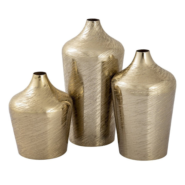 Atlas Caliza Vase - Elegant Metallic Decor with Sculptural Design for Stylish Home Accent Displays Large AC11146-03