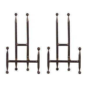 Atlas Camarena Easel Set of 2 - Elegant 11-Inch Metal Display Stands for Photos, Art, and Plates AC11150-01S