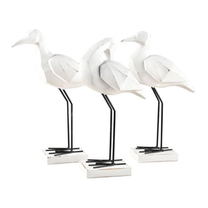 Atlas Carroll Bird Sculpture Set of 3 - Elegant Coastal Decor for Modern Interiors & Stylish Centerpieces AC11160-01S