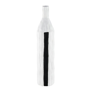 Atlas Carter Vase - Elegant Earthenware Decor for Modern Interiors, Perfect for Single-Stem Displays Striped Black AC11161-01