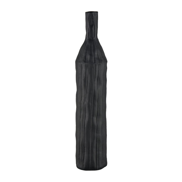 Atlas Carter Vase - Elegant Earthenware Decor for Modern Interiors, Perfect for Single-Stem Displays Black AC11161-02