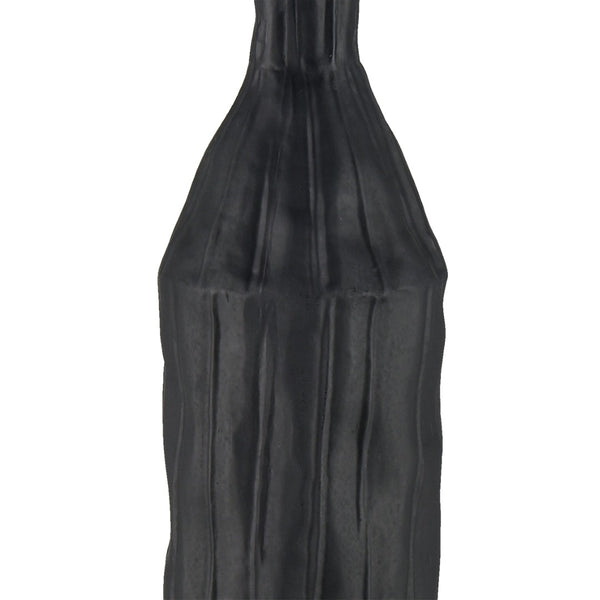 Atlas Carter Vase - Elegant Earthenware Decor for Modern Interiors, Perfect for Single-Stem Displays Black AC11161-02