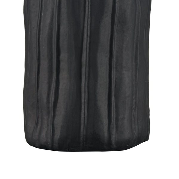 Atlas Carter Vase - Elegant Earthenware Decor for Modern Interiors, Perfect for Single-Stem Displays Black AC11161-02