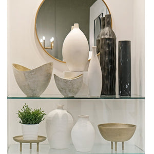 Atlas Carter Vase - Elegant Earthenware Decor for Modern Interiors, Perfect for Single-Stem Displays Black AC11161-02