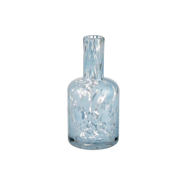 Atlas Casta Vase - Elegant Light Glass Accent with Textured Finish for Timeless Home Decor Display Blue AC11163-01