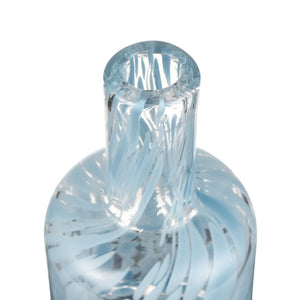 Atlas Casta Vase - Elegant Light Glass Accent with Textured Finish for Timeless Home Decor Display Blue AC11163-01
